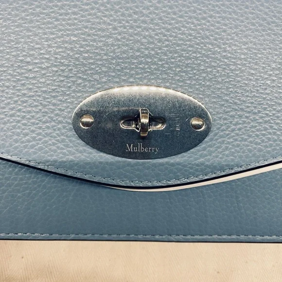 Limited edition - Mulberry small Darley crossbody Light Blue Silver Chain - Picture 10 of 10